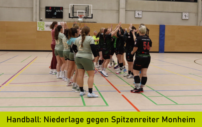 Handball Damen nach Niederlage gegen Monheim